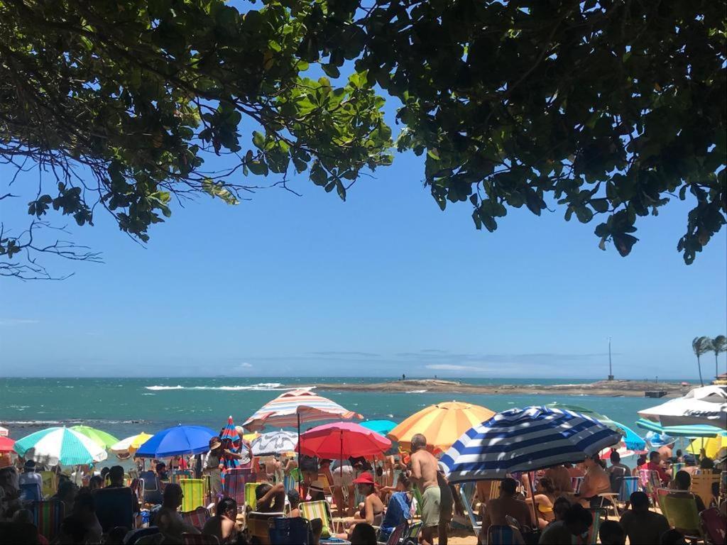 Apartamento Pe Na Areia E Aguas Tranquilas No Centro De 瓜拉派瑞 外观 照片